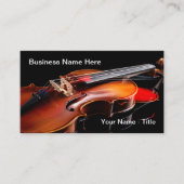 Einzigartige Violinmusikthemenkarten Visitenkarte (Vorderseite)