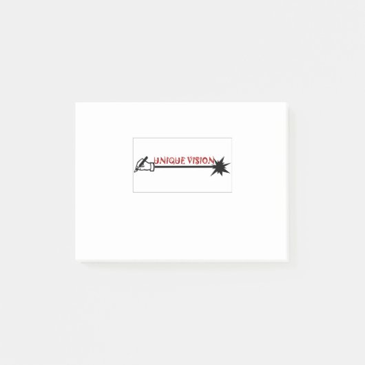 EINZIGARTIGE VISION POST-IT KLEBEZETTEL (Vorderseite)