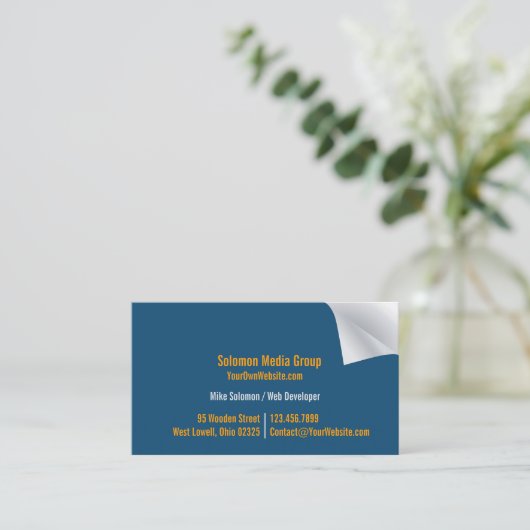 Einzigartige Visitenkarte (Stehend Vorderseite)