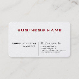 Einzigartige Visitenkarte für Chic Manager