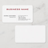 Einzigartige Visitenkarte für Chic Manager (Vorne/Hinten)