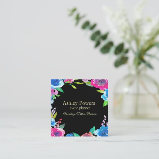 Einzigartige Visitenkarte für den Blumenplatz (Stehend Vorderseite)