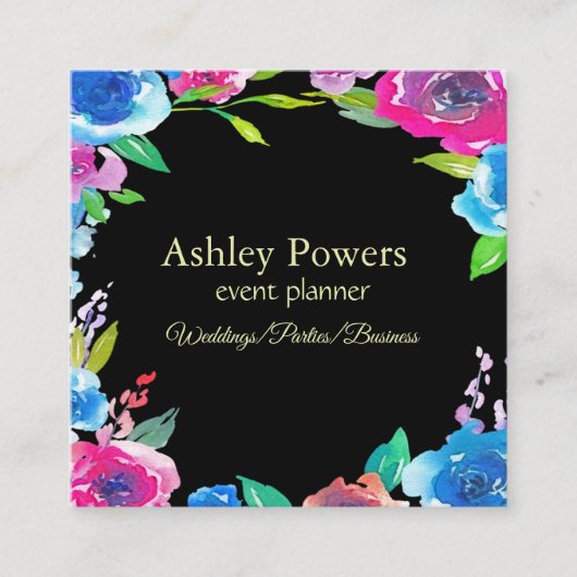 Einzigartige Visitenkarte für den Blumenplatz (Vorderseite)