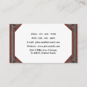 Einzigartige Visitenkarte für Doktoranden (Rückseite)