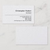 Einzigartige Visitenkarte für Pearl Schlicht Archi (Vorne/Hinten)