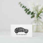 Einzigartige Visitenkarte für Schwarz-Weiß-Auto (Stehend Vorderseite)