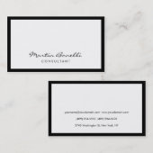 Einzigartige Visitenkarte für White Black Border C (Vorne/Hinten)