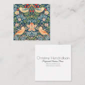 Einzigartige Visitenkarte, stilvoll, floral Quadratische Visitenkarte (Vorne/Hinten)