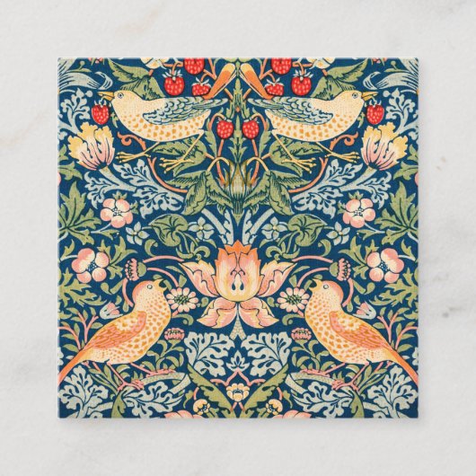 Einzigartige Visitenkarte, stilvoll, floral Quadratische Visitenkarte (Vorderseite)