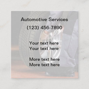 Einzigartige Visitenkarten für Automobil-Dienstlei Quadratische Visitenkarte