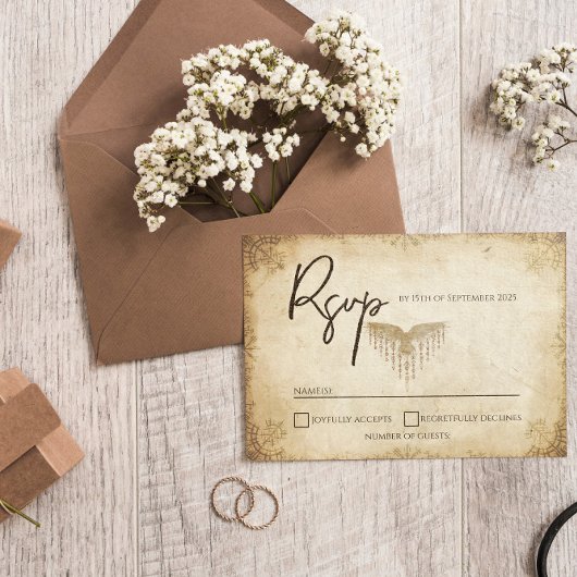 Einzigartige Visiting Wedding Response Card RSVP Karte