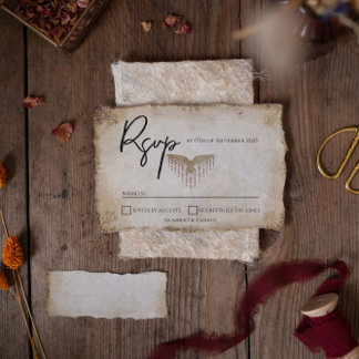Einzigartige Visiting Wedding Response Card RSVP Karte
