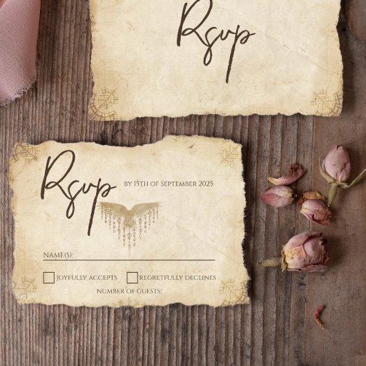 Einzigartige Visiting Wedding Response Card RSVP Karte