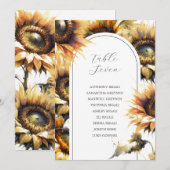 Einzigartige Vorlage für die Hochzeitskartentabell (Vorne/Hinten)