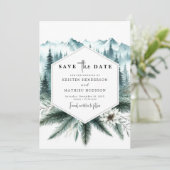 Einzigartige Waldhochzeit Save The Date (Stehend Vorderseite)