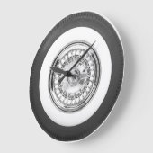 Einzigartige Wall-Uhr mit Reifendesign Große Wanduhr (Winkel)