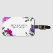 Einzigartige Wasserfarbe Abstrakt Lila Moderne Gepäckanhänger (Vorderseite (Horizontal))