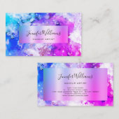 Einzigartige Wasserfarbe Funkelnd Goldmedaille Bea Visitenkarte (Vorne/Hinten)