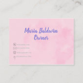 Einzigartige Wasserfarbe Moderne Visitenkarte (Rückseite)