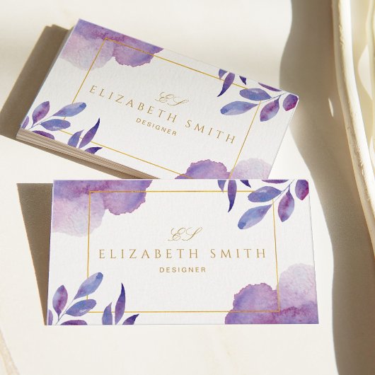 Einzigartige Wasserfarbe Moderne Visitenkarte