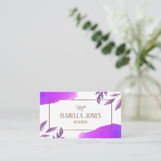 Einzigartige Wasserfarbe Moderne Visitenkarte (Stehend Vorderseite)