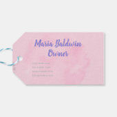 Einzigartige Wasserfarbe Moderne Visitenkarte Geschenkanhänger (Rückseite Horizontal)