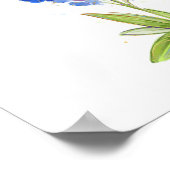 Einzigartige Wasserfarbe Texas Bluebonnet Kunst Poster (Ecke)