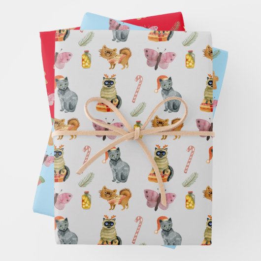 Einzigartige Wasserfarben Muster Geschenkpapier Set (Beispiel)