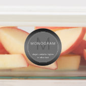 Einzigartige Waterproof Grau Monogram bearbeitbar Etiketten (Befestigt)