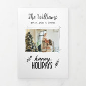 Einzigartige Weihnachts-Fotocollage Weihnachtskart Dreifach Gefaltete Einladung (Cover)