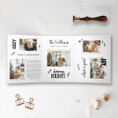 Einzigartige Weihnachts-Fotocollage Weihnachtskart Dreifach Gefaltete Einladung