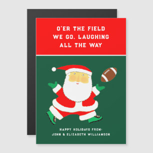 Einzigartige Weihnachts-Fußball-Feiertagskarten Magnetkarte
