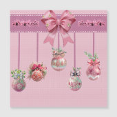 Einzigartige Weihnachtsbälle Magnetkarte (Vorderseite)