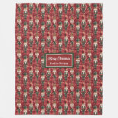 Einzigartige Weihnachtsernährlinge in Wasserfarbe Fleecedecke (Vorderseite)