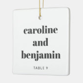 Einzigartige Weihnachtsfeier für die Platzkarte Keramikornament (Links)