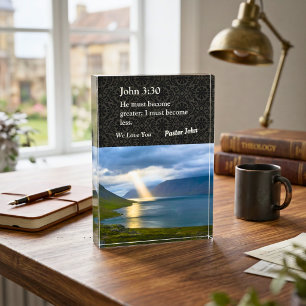 Einzigartige Weihnachtsgeschenke für Pastoren Grau Fotoblock