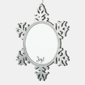 Einzigartige Weihnachtsgeschenke, zum des Spaßes Schneeflocken Zinn-Ornament (Rechts)