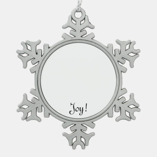 Einzigartige Weihnachtsgeschenke, zum des Spaßes Schneeflocken Zinn-Ornament (Vorderseite)