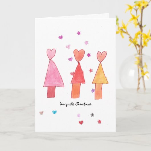 Einzigartige Weihnachtskarte Karte (Gelbe Blume)