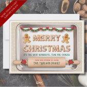 Einzigartige Weihnachtskarte Kochrezeption Feiertagskarte