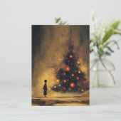 Einzigartige Weihnachtskarten Feiertagskarte (Stehend Vorderseite)