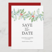 Einzigartige Weihnachtskarten Save The Date (Vorne/Hinten)