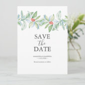 Einzigartige Weihnachtskarten Save The Date (Stehend Vorderseite)