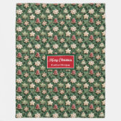 Einzigartige Weihnachtskekse in Aquarellfarben Bla Fleecedecke (Vorderseite)