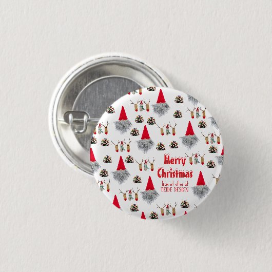 Einzigartige Weihnachtskundengeschenkknöpfe Button (Vorne & Hinten)