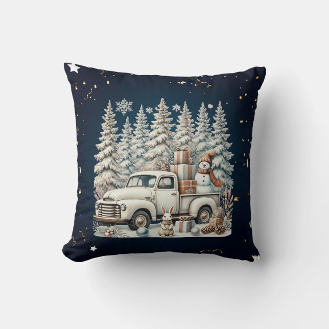 Einzigartige Weihnachtslandschaft Kissen (Vorderseite)