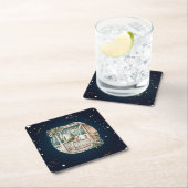 Einzigartige Weihnachtslandschaft Rechteckiger Pappuntersetzer (Vor Ort)