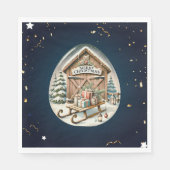 Einzigartige Weihnachtslandschaft Serviette (Vorderseite)