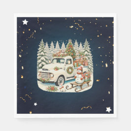 Einzigartige Weihnachtslandschaft Serviette