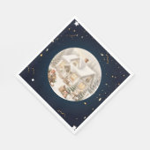 Einzigartige Weihnachtslandschaft Serviette (Ecke)